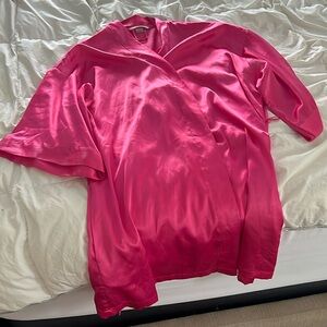 Vibrant Pink Satin Kimono Robe by Victorias Secret